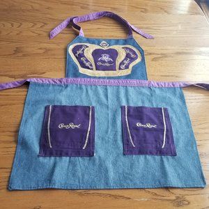 Apron decorated with Crown Royal bags